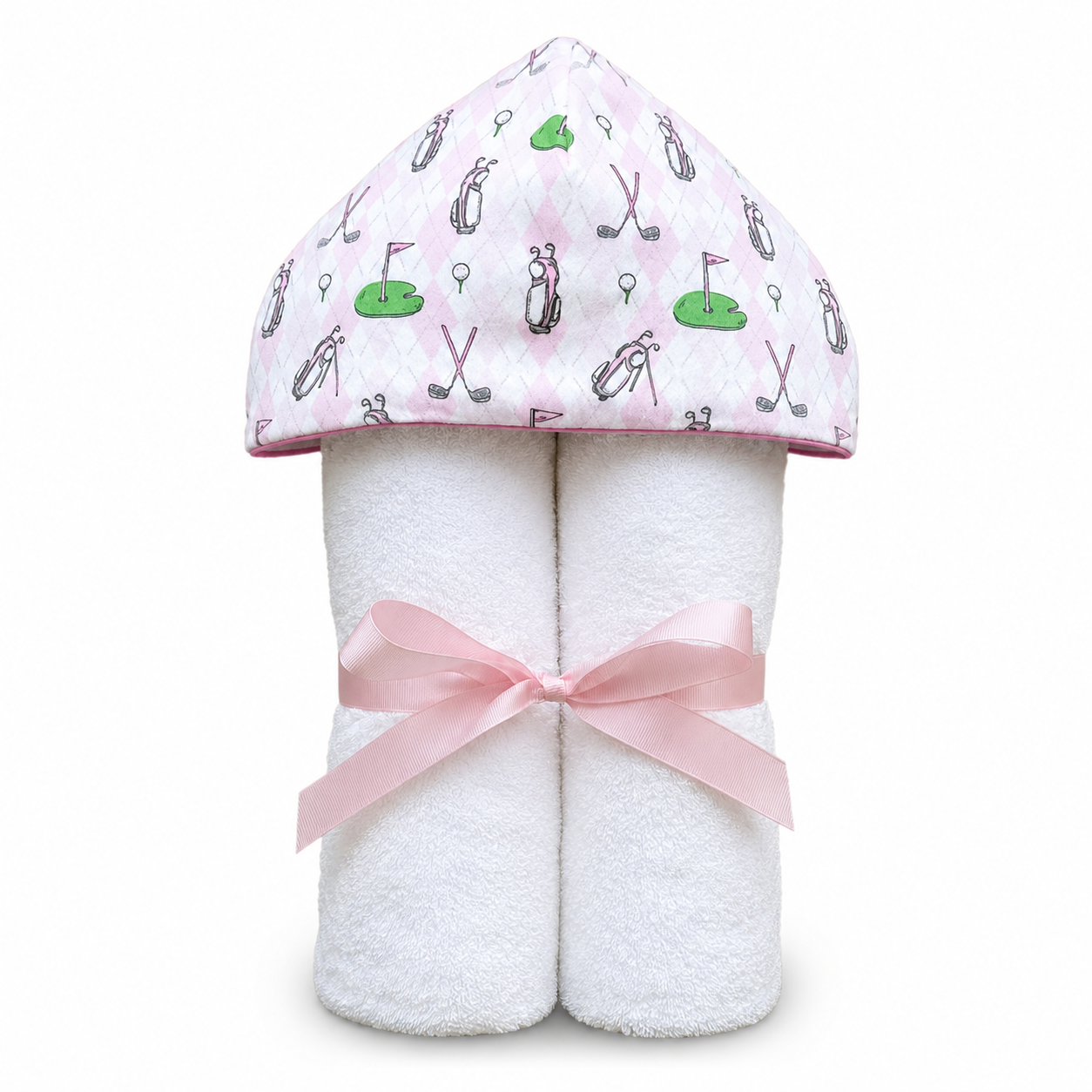 Pink Tee Time Hooded Towel