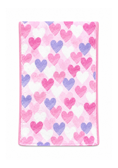 Doodle Hearts Burp Cloth