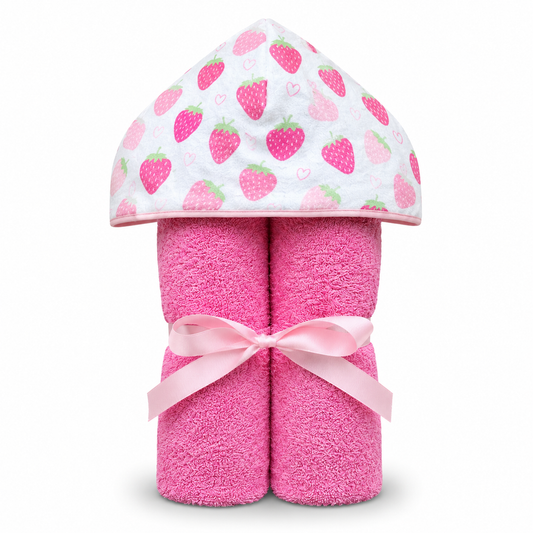 Strawberries Hooded Towel