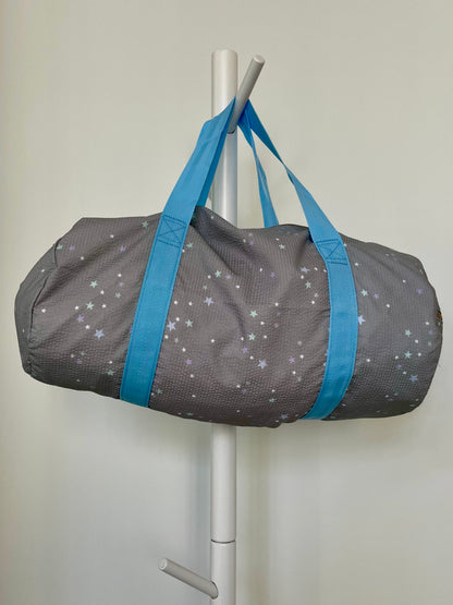 Gray Stars Seersucker Weekend Duffel