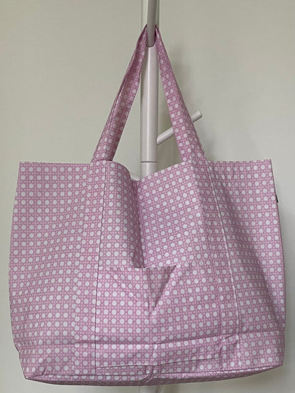 Pink Bungalow Glossy Jumbo Tote