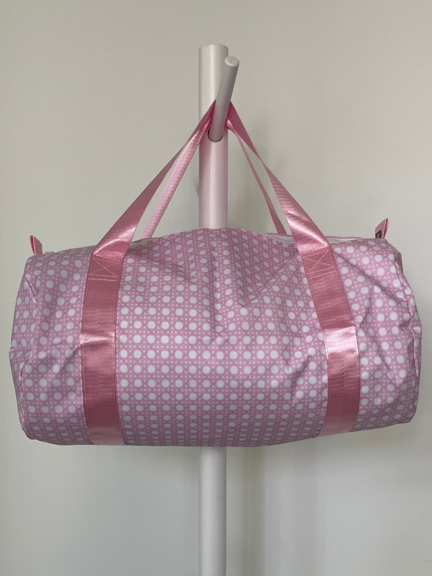 Pink Bungalow Glossy Large Duffel