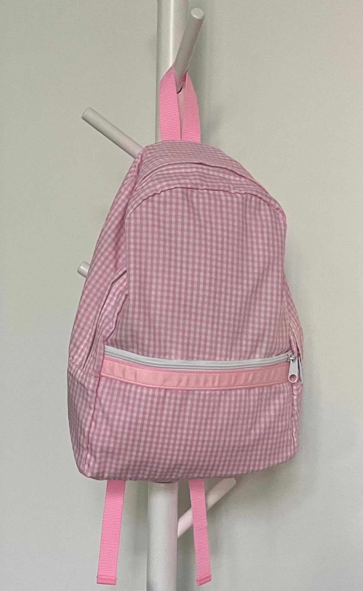 Pink Gingham Backpack
