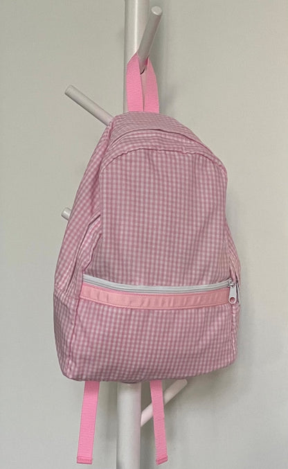 Pink Gingham Backpack
