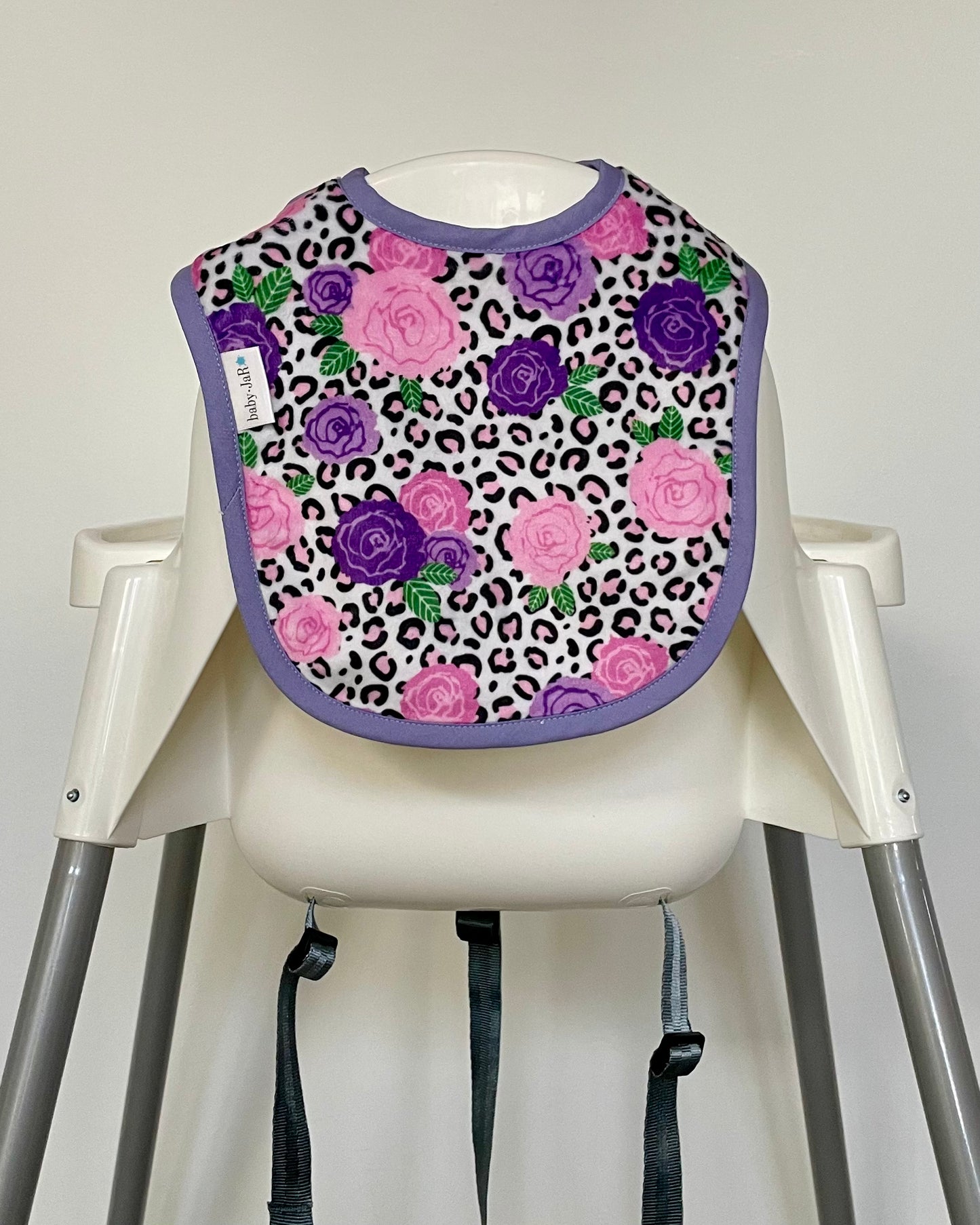 Leopard Roses Bib